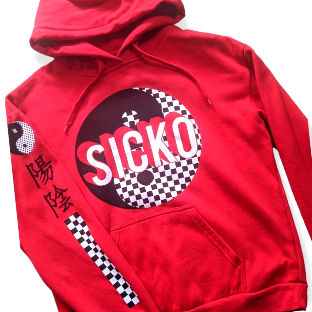 Amnesia Sicko yin yang pullover hoodie medium